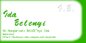 ida belenyi business card